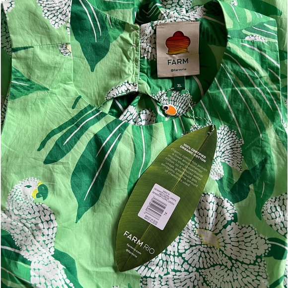 FARM Rio Dewdrop Floral Green Midi Dress - Picture 9 of 10